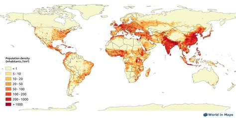 Population density - World in maps