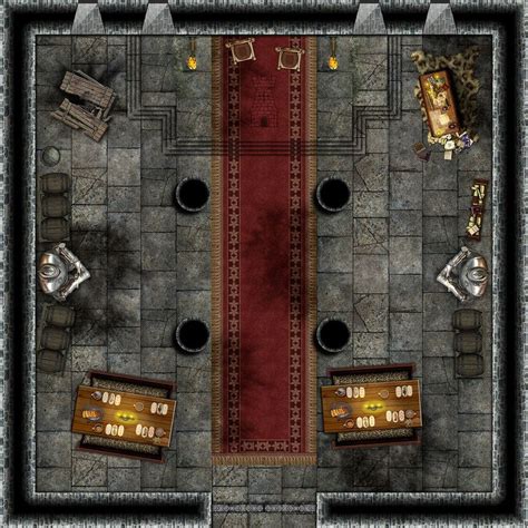 CASTLE HALL BATTLEMAP 25x25 by ArtsbyJapao on DeviantArt | Maps ...