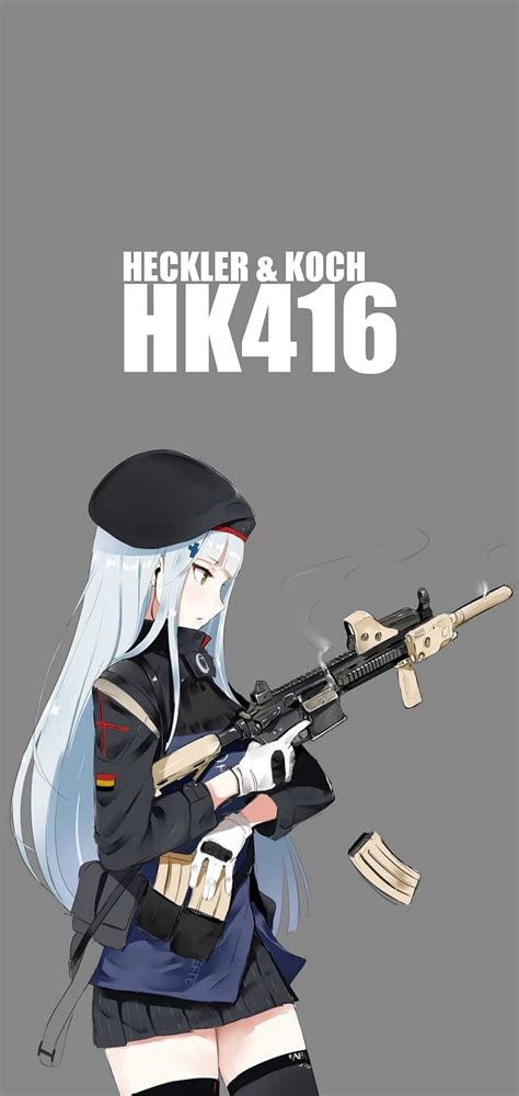 1080P free download | GFL HK416, anime, anime girl, ar15, army, assault ...