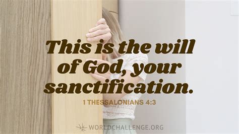 1 Thessalonians 4:3 | worldchallenge.org