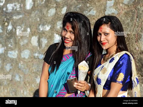 Beautiful Assamese girls in Guwahati, Assam Stock Photo - Alamy