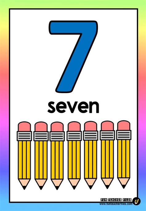 Numbers One To Ten Flashcards With Pictures - Fun Teacher Files 7A8