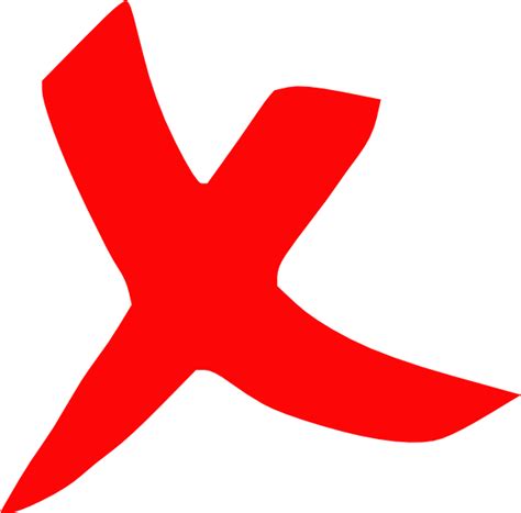 Red X Symbol - ClipArt Best