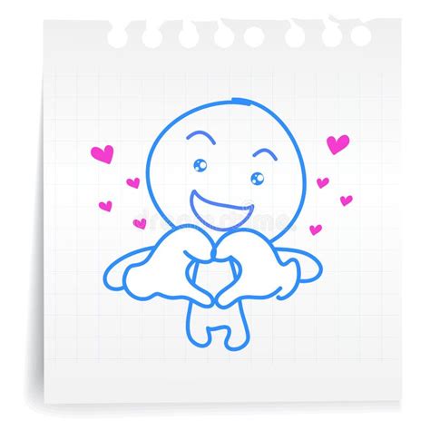 Hey Love You Cartoon_on Paper Note Royalty Free Stock Images - Image ...