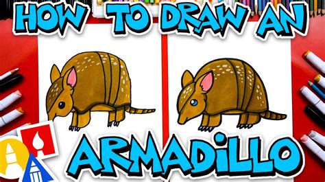 How To Draw An Armadillo - Art For Kids Hub