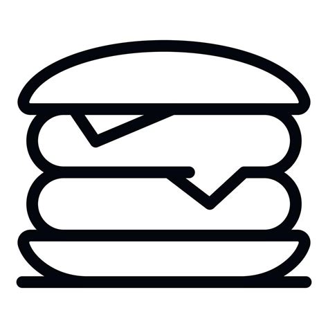 Burger icon, outline style 15305859 Vector Art at Vecteezy