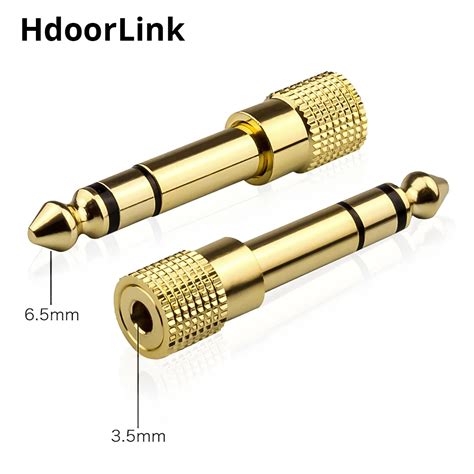 HdoorLink 6.5mm Audio Adapter 6.5mm Male plug to 3.5mm Female Jack AUX ...