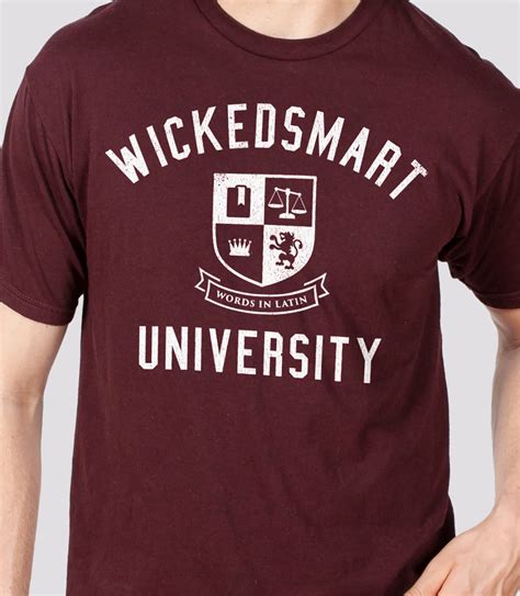 Wickedsmart University Funny Men's Cotton/Poly T-Shirt | Headline Shirts