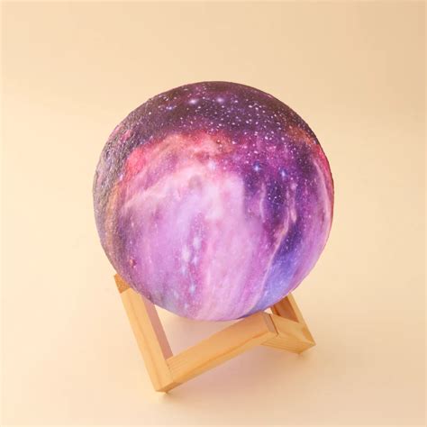 2019 Dropship New Arrival 3D Print Galaxy Moon Lamp Colorful Change ...