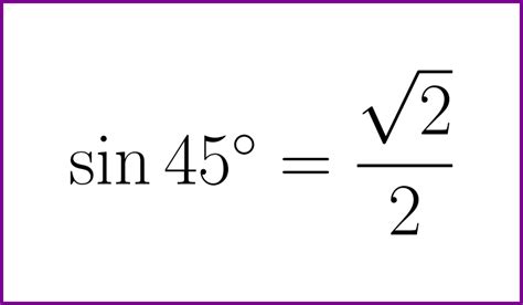 Exact value of sine of 45 degrees – LUNLUN.COM