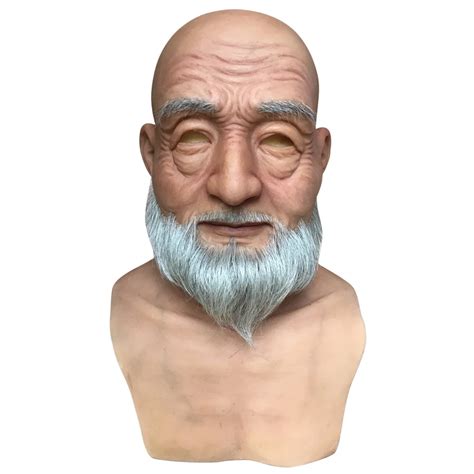 Silicone masque Vieil homme masque réel homme masque visage réaliste ...