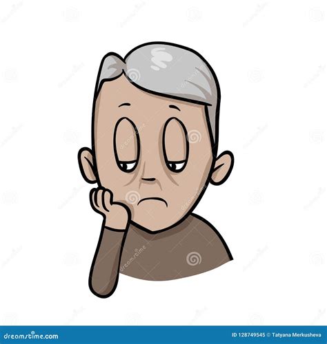 Depressed Old Man Stock Illustrations – 298 Depressed Old Man Stock ...