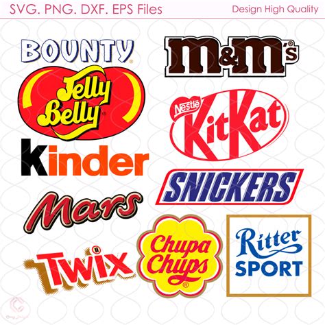 Candy Logos Svg, Chocolate Labels Clipart, Candy Svg, Logo B | Inspire ...