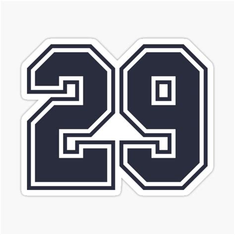 "29 Sports Number Twenty-Nine" Sticker for Sale by HelloFromAja | Redbubble