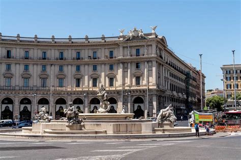 Fountain of the Naiads in Rome was part of the Baths of Diocletian ...