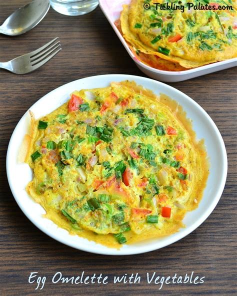 Chinese Egg Omelette Recipe - Easy Breakfast - Tickling Palates