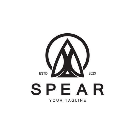 Spear logo icon vector illustration design.Head spear logo vintage ...