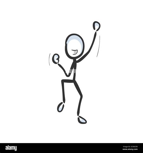 Success. happy man jumping. Winner celebrating. Vector simple victory ...