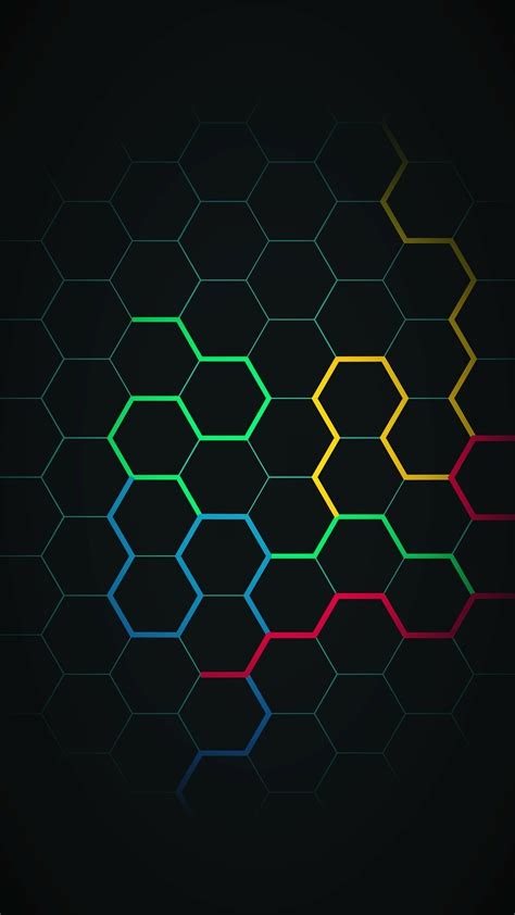 √ Green Hexagon Wallpaper