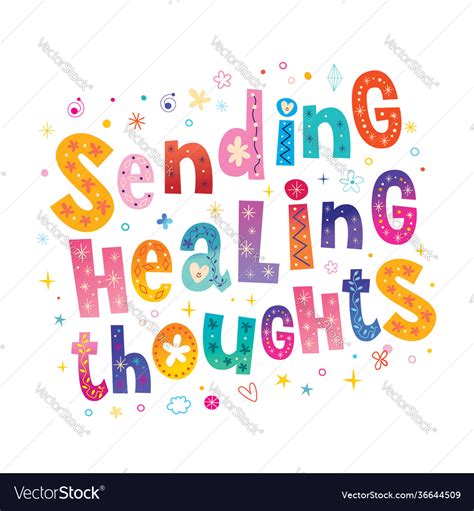 Sending healing thoughts Royalty Free Vector Image