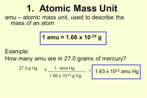 what is atomic mass unit - Brainly.in