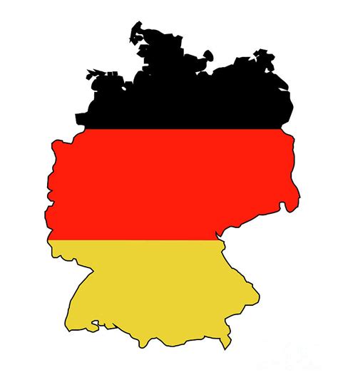 German Flag Map Digital Art by Bigalbaloo Stock