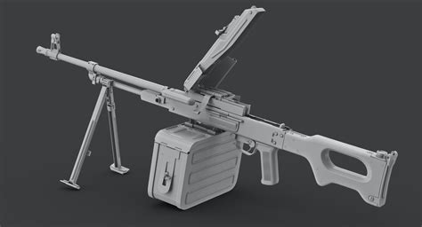 Pkm machine gun model - TurboSquid 1249319