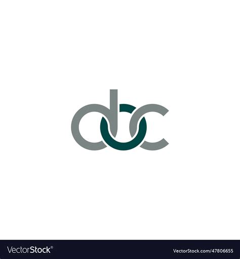 Letters doc monogram logo design Royalty Free Vector Image