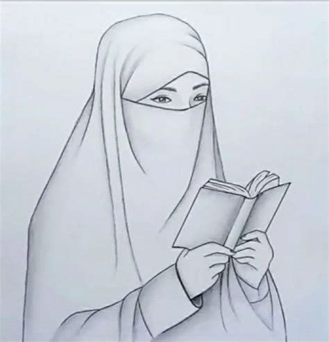 Hijab girl drawing | Mukta Easy Drawing | Girl drawing | Pencil sketch ...