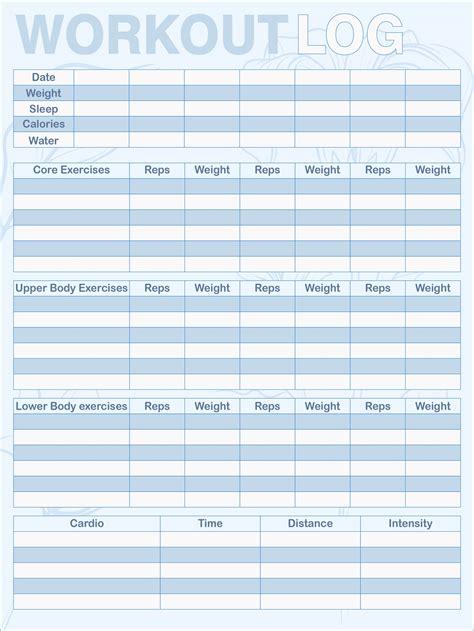 Weight Lifting Journal - 10 Free PDF Printables | Printablee