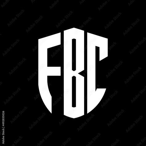 FBC letter logo design. FBC modern letter logo with black background ...