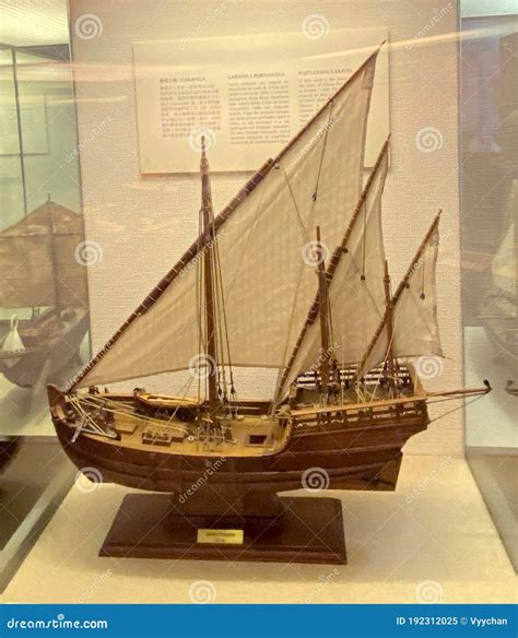 Portuguese Caravel Ship Model Lateen Sails Africa Miniature Boat ...