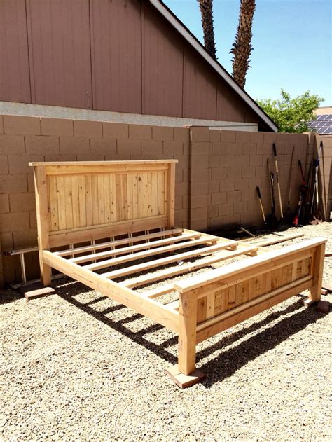 $80 DIY king size platform bed frame | My DIY projects | Diy platform ...