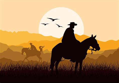 Gaucho Sunset Silhouette Free Vector 146002 Vector Art at Vecteezy