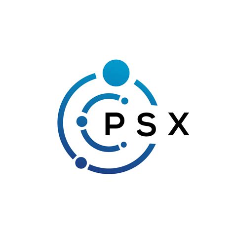 PSX letter technology logo design on white background. PSX creative ...