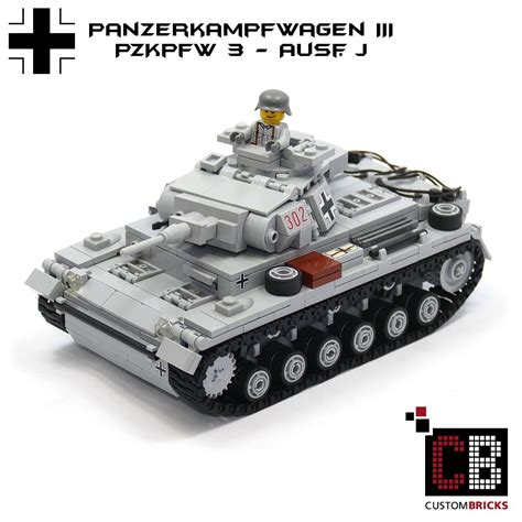 LEGO Custom WW2 WWII Panzer Tank PzKpfw 3 J CB1 Legos, Lego Ww2 Tanks ...