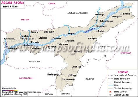 Assam River Map