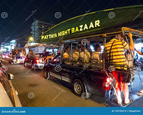 Pattaya Night Bazaar editorial image. Image of downtown - 159195275