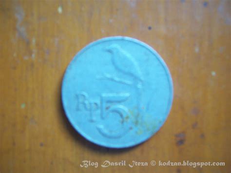 Koin Uang Logam Lama Indonesia 5 Rupiah Gambar Burung Tahun 1970