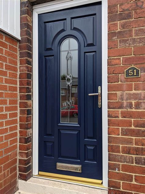 Stained Front Door sprayed to RAL 5011 - Colour-Tec - uPVC Repair ...