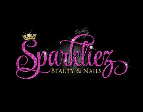 Glitter Bling Beauty Salon Logo Custom Salon Glitter Fuchsia - Etsy ...