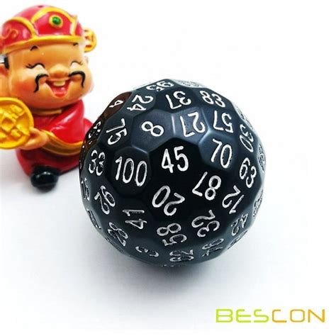 Bescon Polyhedral Dice 100 Sides Dice, D100 die, 100 Sided Cube, D100 ...