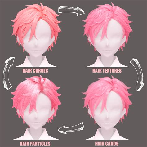 ArtStation - Anime Boy hairstyle