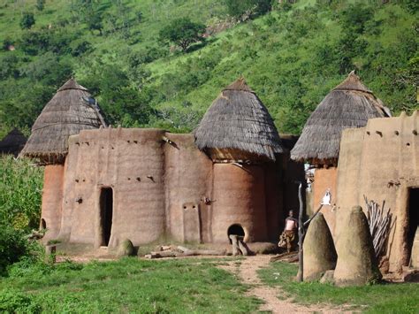 Togo, Africa, Taberma house overview