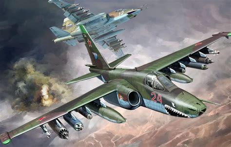 Wallpaper THE SOVIET AIR FORCE, Sukhoi, Su-25, Frogfoot, Attack ...