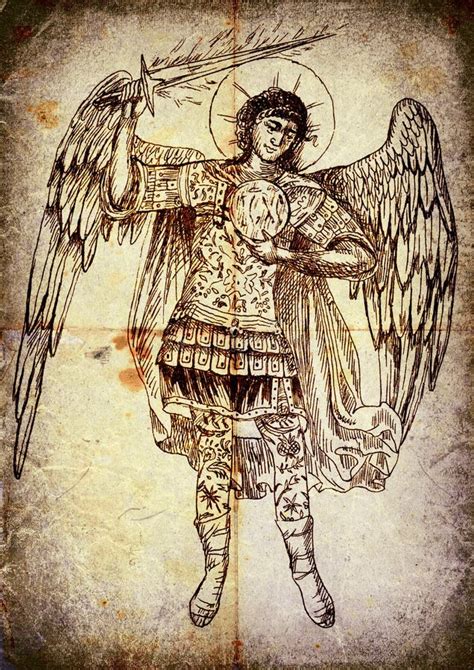 Archangel Uriel stock illustration. Illustration of good - 23575581