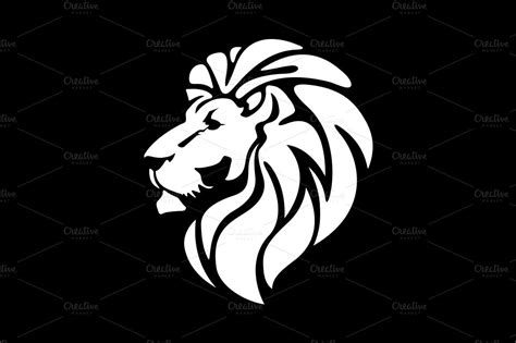 Lion Head Logo | Lion head logo, Lion illustration, Lion art