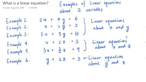 example of linear equation – linear equations examples and answers ...