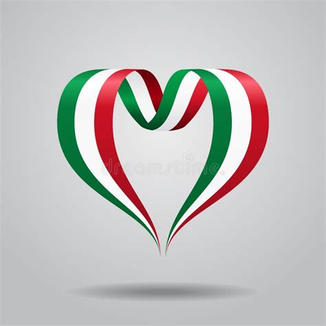 Italian Flag Heart-shaped Ribbon. Vector Illustration. Stock Vector ...