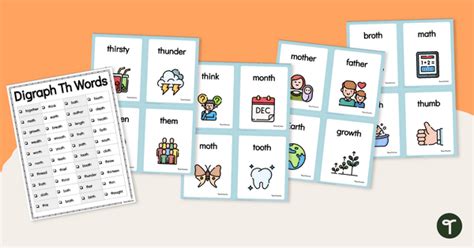 Flashcards "Th" | Teach Starter